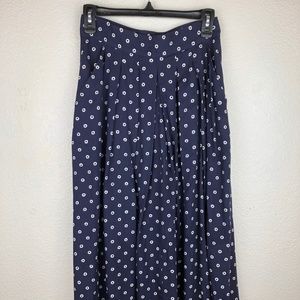 VTG LizSport by Liz Claiborne Full Navy Skirt